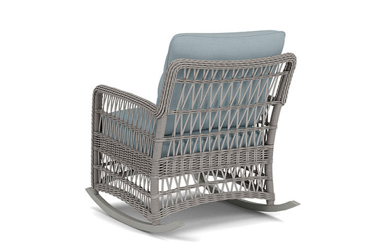 Lloyd Flanders - Mackinac Lounge Rocker In Putty Finish With Kadogo Lake Fabric - 2730330592041 view 2