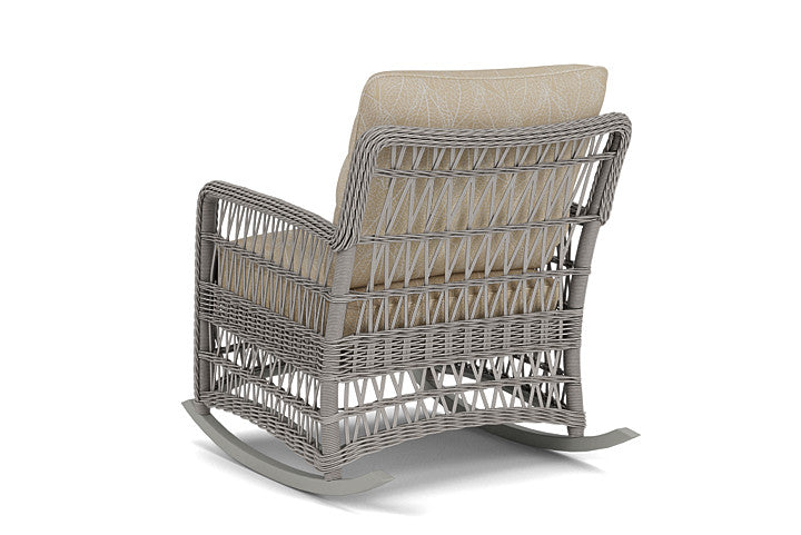 Lloyd Flanders - Mackinac Lounge Rocker In Putty Finish With Laurel Ecru Fabric - 2730330592057 view 2