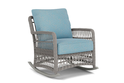 Lloyd Flanders - Mackinac Lounge Rocker In Putty Finish With Leeds Light Blue Fabric - 2730330592058 view 1