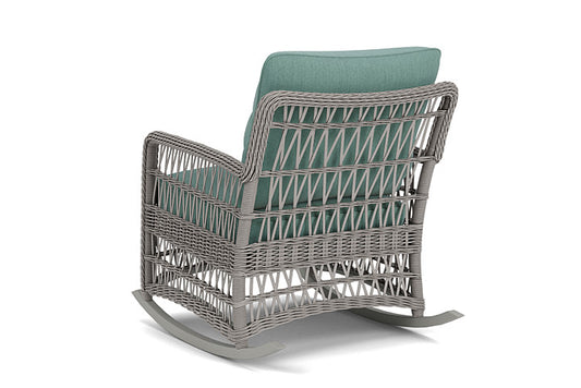 Lloyd Flanders - Mackinac Lounge Rocker In Putty Finish With Loveboat Mint Fabric - 2730330592010 view 2