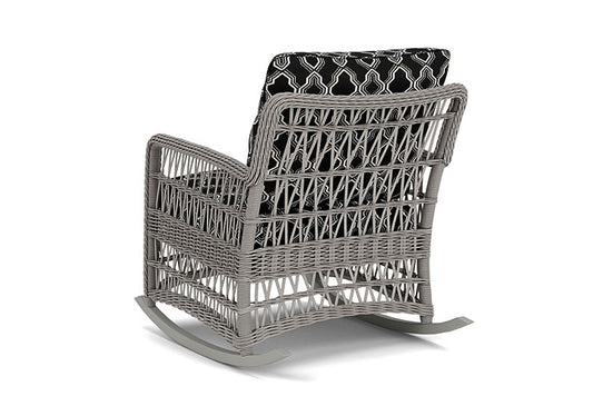 Lloyd Flanders - Mackinac Lounge Rocker In Putty Finish With Luna Onyx Fabric - 2730330592071 view 2