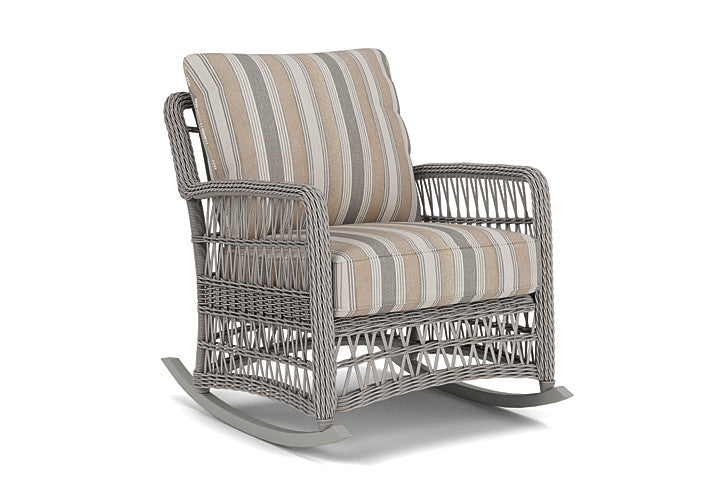 Lloyd Flanders - Mackinac Lounge Rocker In Putty Finish With Purveyor Pewter Fabric - 273033059146 view 1