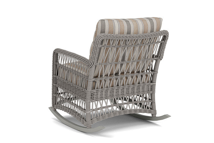 Lloyd Flanders - Mackinac Lounge Rocker In Putty Finish With Purveyor Pewter Fabric - 273033059146 view 2