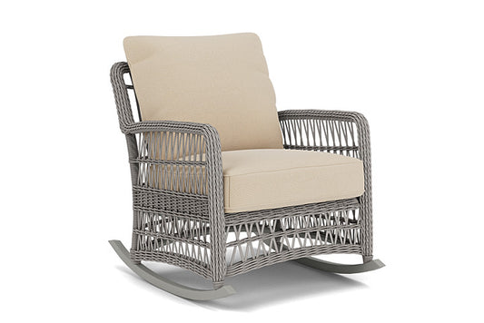 Lloyd Flanders - Mackinac Lounge Rocker In Putty Finish With Raindrop Almond Fabric - 2730330592055 view 1