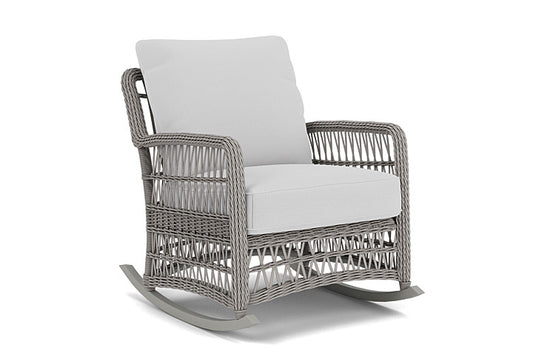 Lloyd Flanders - Mackinac Lounge Rocker In Putty Finish With Reflections Ice Fabric - 2730330592052 view 1