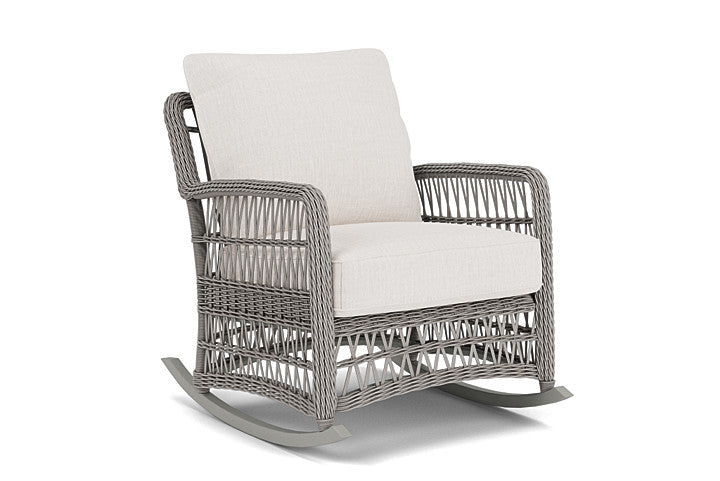 Lloyd Flanders - Mackinac Lounge Rocker In Putty Finish With Reflections Snow Fabric - 2730330592014 view 1