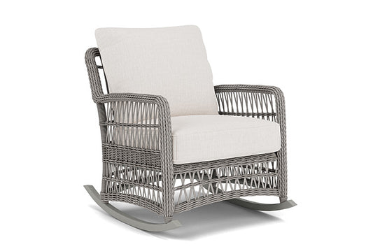 Lloyd Flanders - Mackinac Lounge Rocker In Putty Finish With Reflections Snow Fabric - 2730330592014 view 1