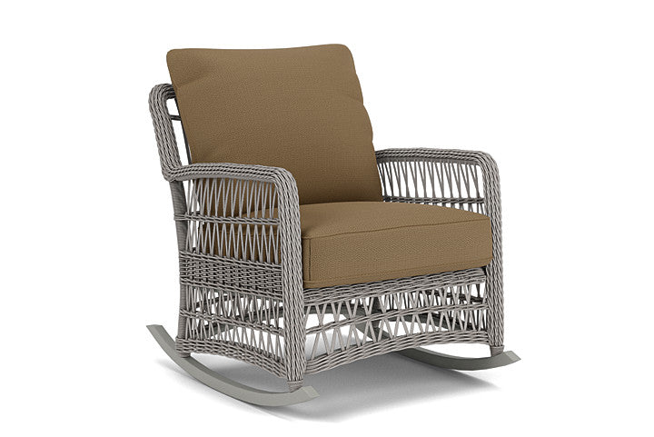 Lloyd Flanders - Mackinac Lounge Rocker In Putty Finish With Reflections Straw Fabric - 2730330592053 view 1