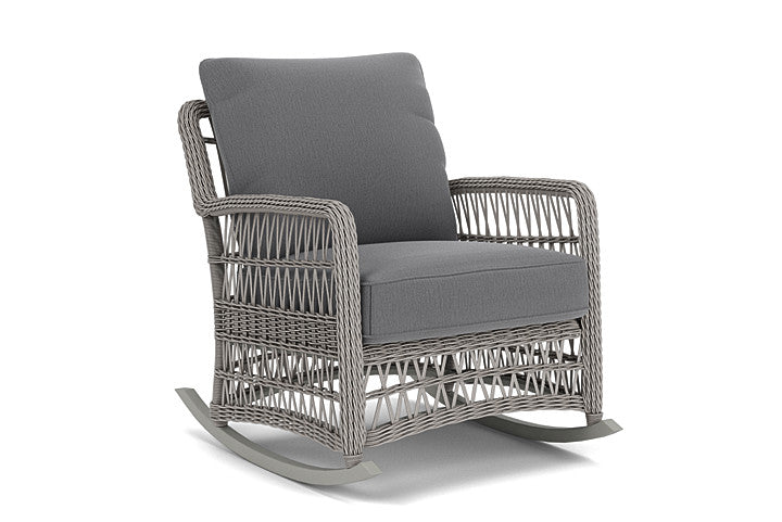 Lloyd Flanders - Mackinac Lounge Rocker In Putty Finish With Remy Graphite Fabric - 2730330592003 view 1