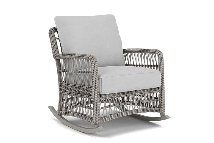 Lloyd Flanders - Mackinac Lounge Rocker In Putty Finish With Sandberg Dove Fabric - 2730330592022 view 1