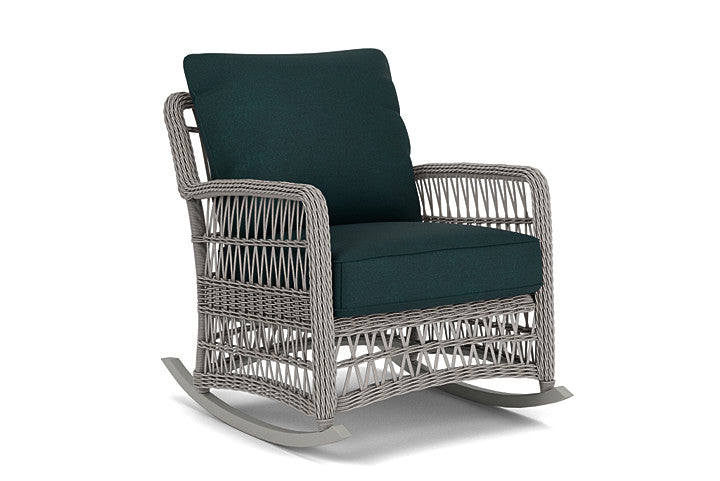 Lloyd Flanders - Mackinac Lounge Rocker In Putty Finish With Sandberg Lagoon Fabric - 2730330592039 view 1