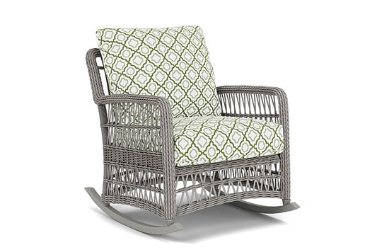 Lloyd Flanders - Mackinac Lounge Rocker In Putty Finish With Savannah Green Fabric - 2730330592064 view 1
