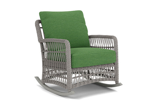 Lloyd Flanders - Mackinac Lounge Rocker In Putty Finish With Seadog Botanical Fabric - 2730330592066 view 1