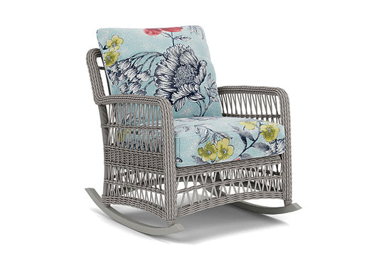 Lloyd Flanders - Mackinac Lounge Rocker In Putty Finish With Serena Floral Meadow Fabric - 2730330592079 view 1