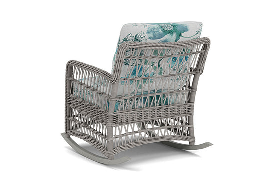 Lloyd Flanders - Mackinac Lounge Rocker In Putty Finish With Serena Floral Mist Fabric - 2730330592078 view 2