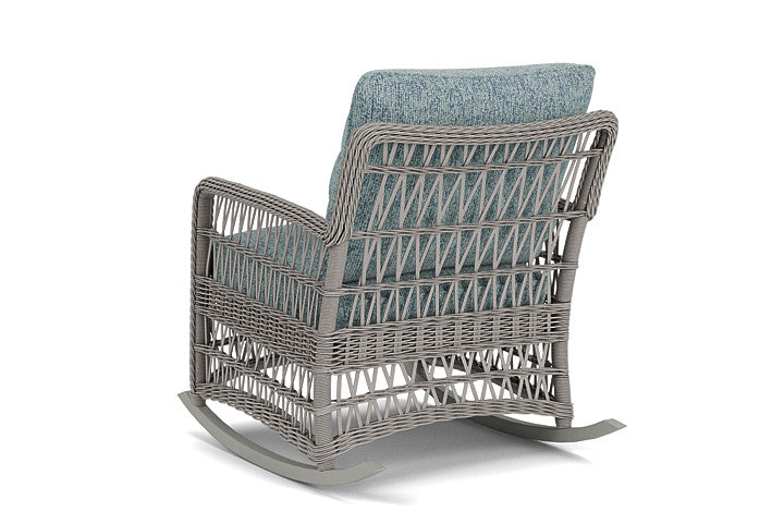 Lloyd Flanders - Mackinac Lounge Rocker In Putty Finish With Serene Ocean Fabric - 2730330592032 view 2