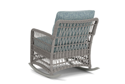 Lloyd Flanders - Mackinac Lounge Rocker In Putty Finish With Serene Ocean Fabric - 2730330592032 view 2