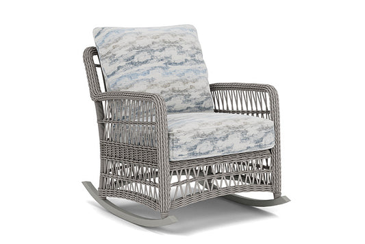 Lloyd Flanders - Mackinac Lounge Rocker In Putty Finish With Stratosphere Cloud Fabric - 2730330591966 view 1