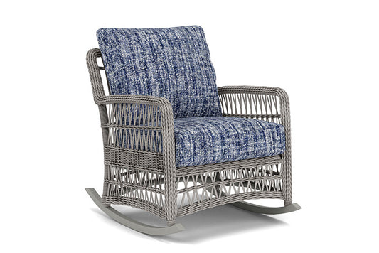 Lloyd Flanders - Mackinac Lounge Rocker In Putty Finish With Visions Cobalt Fabric - 273033059683 view 1