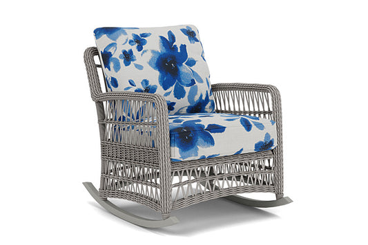 Lloyd Flanders - Mackinac Lounge Rocker In Putty Finish With Watercolor Blossom Capri Fabric - 273033059672 view 1
