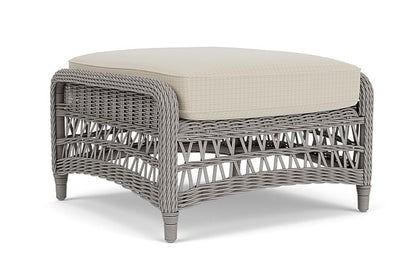 Lloyd Flanders - Mackinac Ottoman In Putty Finish With Beach Natural Fabric - 2730170592005 view 2