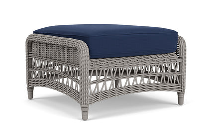 Lloyd Flanders - Mackinac Ottoman In Putty Finish With Beach Navy Fabric - 2730170592013 view 1