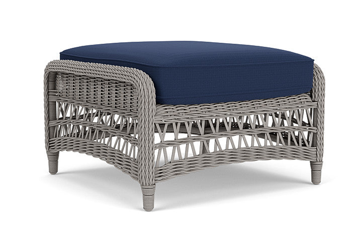 Lloyd Flanders - Mackinac Ottoman In Putty Finish With Beach Navy Fabric - 2730170592013 view 2