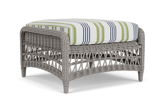 Lloyd Flanders - Mackinac Ottoman In Putty Finish With Berkely Hall Green Fabric - 2730170592062 view 1