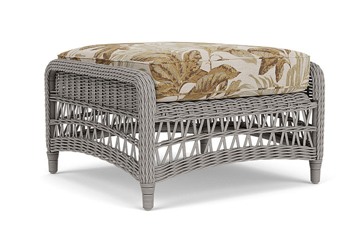 Lloyd Flanders - Mackinac Ottoman In Putty Finish With Botanic Willow Fabric - 273017059164 view 1