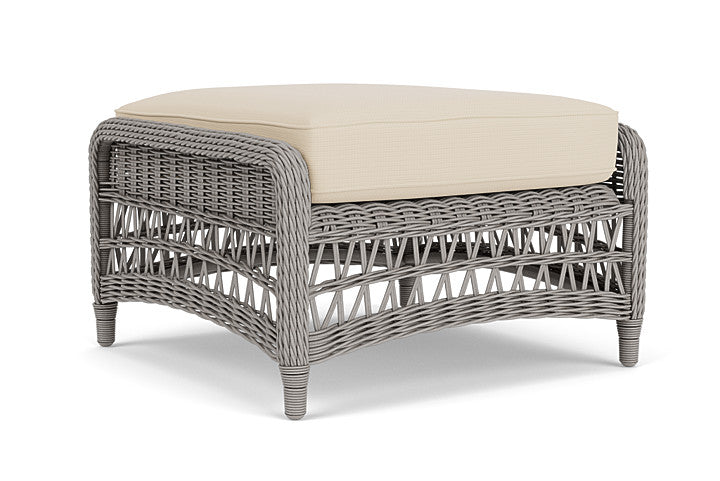 Lloyd Flanders - Mackinac Ottoman In Putty Finish With Callen Pearl Fabric - 2730170592021 view 1