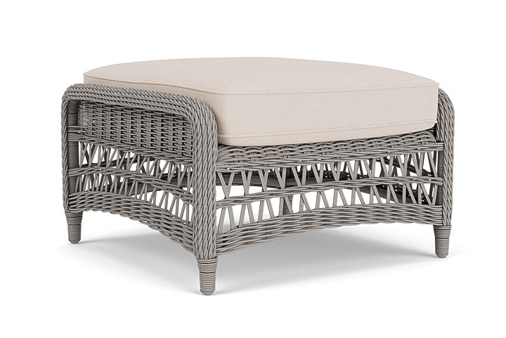 Lloyd Flanders - Mackinac Ottoman In Putty Finish With Canvas Birds Eye Fabric - 273017059937 view 2