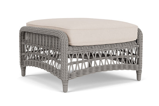Lloyd Flanders - Mackinac Ottoman In Putty Finish With Canvas Birds Eye Fabric - 273017059937 view 2