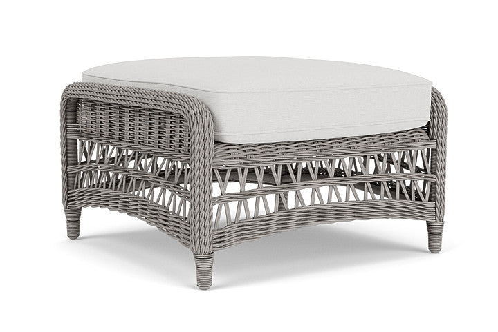 Lloyd Flanders - Mackinac Ottoman In Putty Finish With Canvas Natural Fabric - 273017059159 view 2
