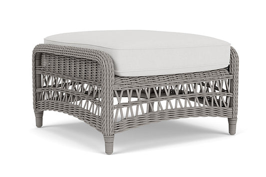 Lloyd Flanders - Mackinac Ottoman In Putty Finish With Canvas Natural Fabric - 273017059159 view 2