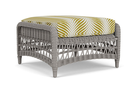 Lloyd Flanders - Mackinac Ottoman In Putty Finish With Clock Out Dew Fabric - 2730170592083 view 1