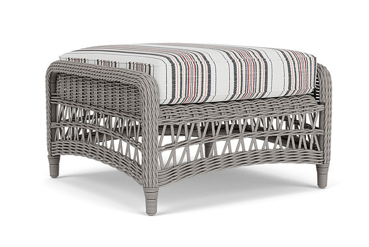 Lloyd Flanders - Mackinac Ottoman In Putty Finish With Deering Cadet Fabric - 2730170592047 view 1