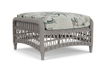 Lloyd Flanders - Mackinac Ottoman In Putty Finish With Delicate Botanical Sage Fabric - 2730170592075 view 2