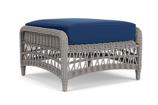 Lloyd Flanders - Mackinac Ottoman In Putty Finish With Flagship Lapis Fabric - 2730170591813 view 1