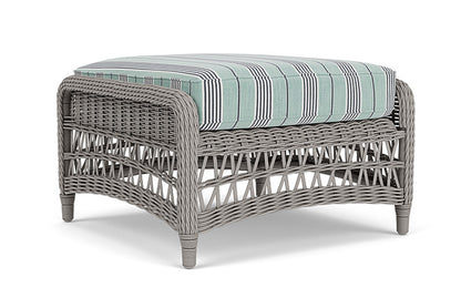 Lloyd Flanders - Mackinac Ottoman In Putty Finish With Hansen Seaglass Fabric - 2730170591926 view 1