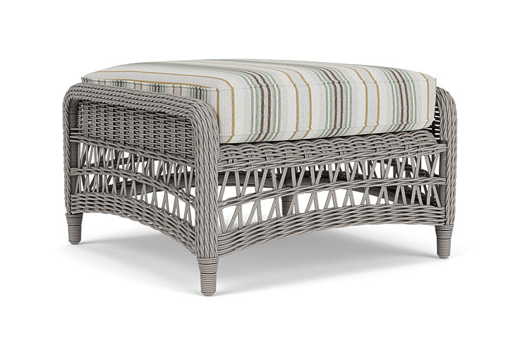 Lloyd Flanders - Mackinac Ottoman In Putty Finish With Jansen Eucalyptus Fabric - 2730170592061 view 1