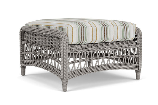 Lloyd Flanders - Mackinac Ottoman In Putty Finish With Jansen Eucalyptus Fabric - 2730170592061 view 1