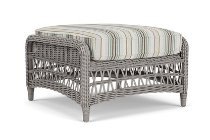 Lloyd Flanders - Mackinac Ottoman In Putty Finish With Jansen Eucalyptus Fabric - 2730170592061 view 2