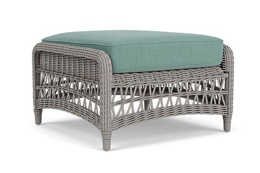 Lloyd Flanders - Mackinac Ottoman In Putty Finish With Loveboat Mint Fabric - 2730170592010 view 1