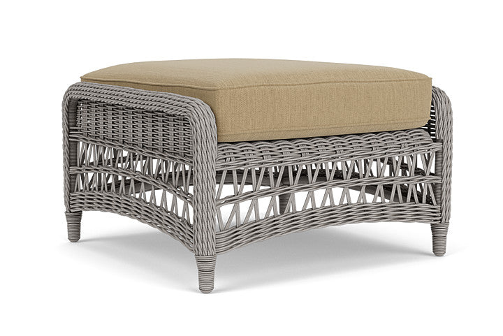 Lloyd Flanders - Mackinac Ottoman In Putty Finish With Loveboat Saffron Fabric - 2730170592009 view 1