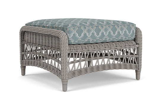Lloyd Flanders - Mackinac Ottoman In Putty Finish With Luna Mist Fabric - 2730170592070 view 1