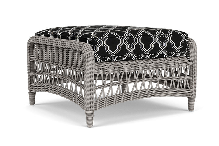 Lloyd Flanders - Mackinac Ottoman In Putty Finish With Luna Onyx Fabric - 2730170592071 view 1