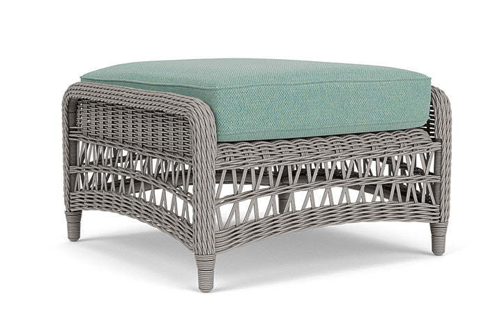 Lloyd Flanders - Mackinac Ottoman In Putty Finish With Pavian Pool Fabric - 2730170592045 view 1