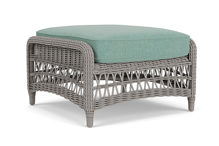 Lloyd Flanders - Mackinac Ottoman In Putty Finish With Pavian Pool Fabric - 2730170592045 view 2