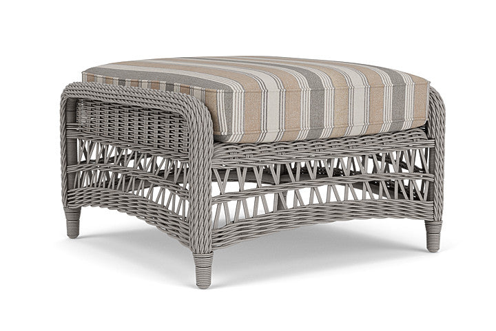 Lloyd Flanders - Mackinac Ottoman In Putty Finish With Purveyor Pewter Fabric - 273017059146 view 2