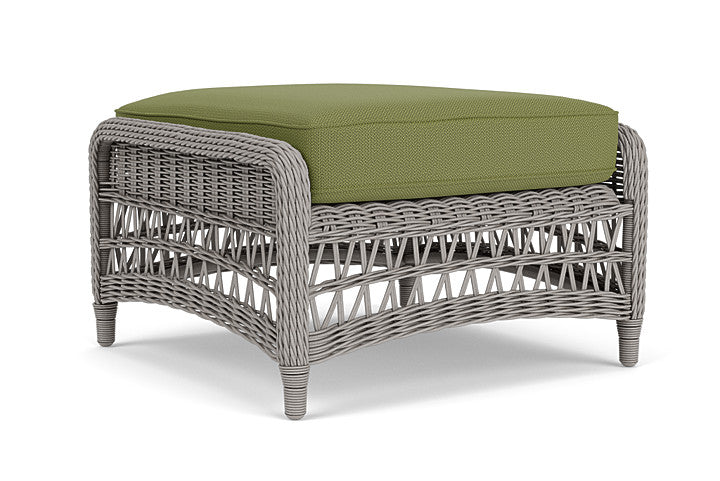 Lloyd Flanders - Mackinac Ottoman In Putty Finish With Reflections Grass Fabric - 2730170592051 view 1